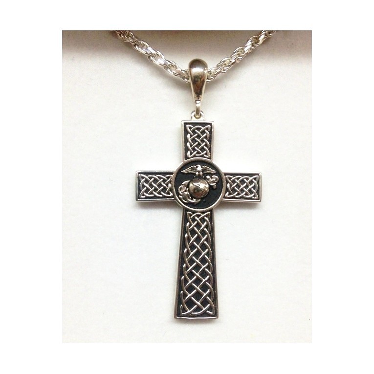 Sterling Silver Marine Corps Cross